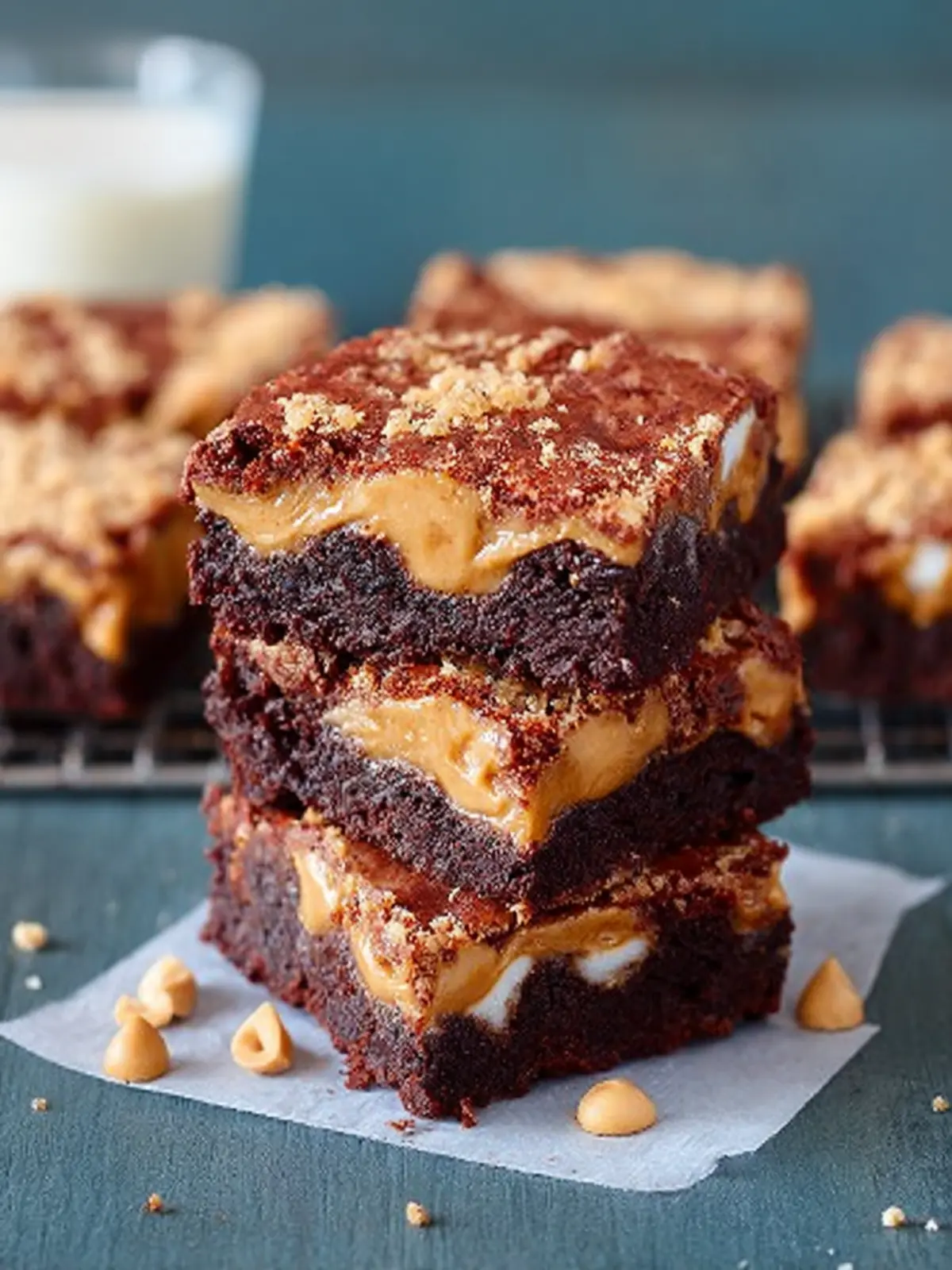 Peanut Butter Brownies (Fluffernutter Brownies) First Image