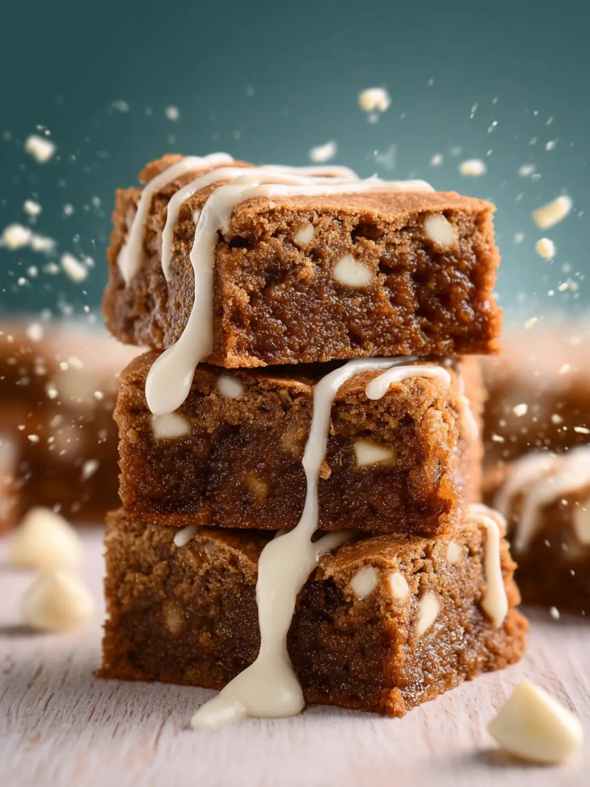 Gingerbread White Chocolate Blondies First Image