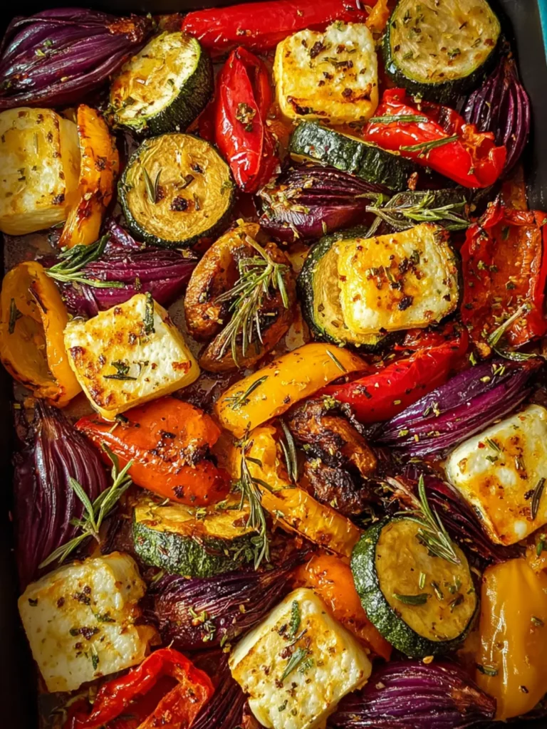 Irresistible Roasted Vegetable and Halloumi Bake Recipe First Image