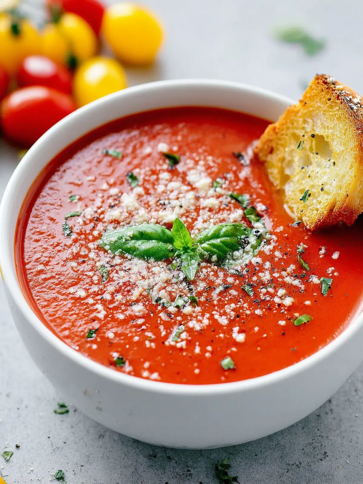 Tomato Basil Soup Recipe First Image