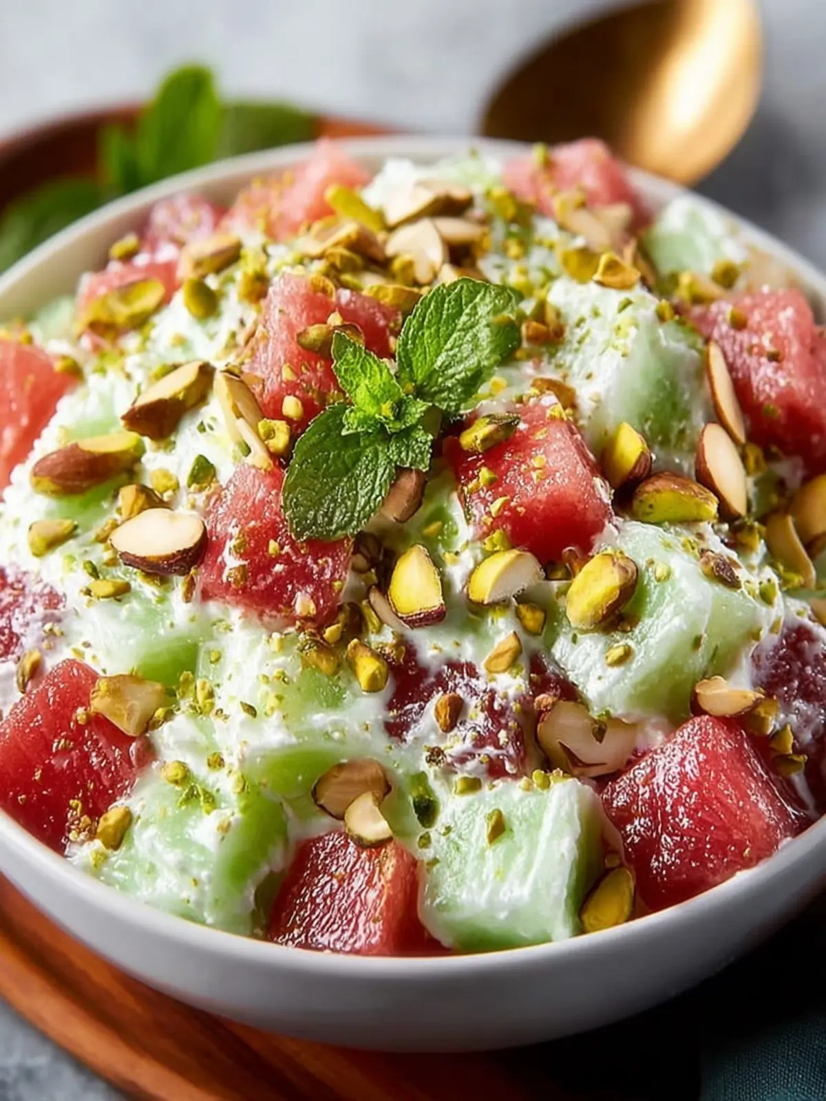 Traditional Watergate Fruit Salad with Pistachios First Image