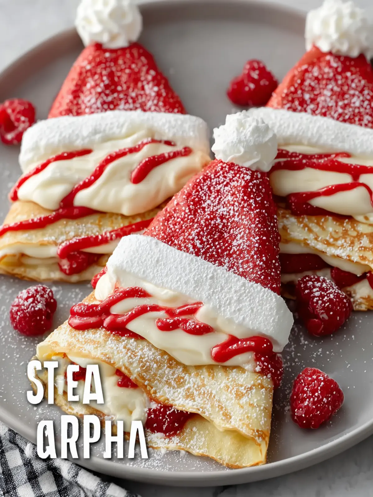 Adorable Santa’s Hat Crepes for Christmas Breakfast Fun First Image