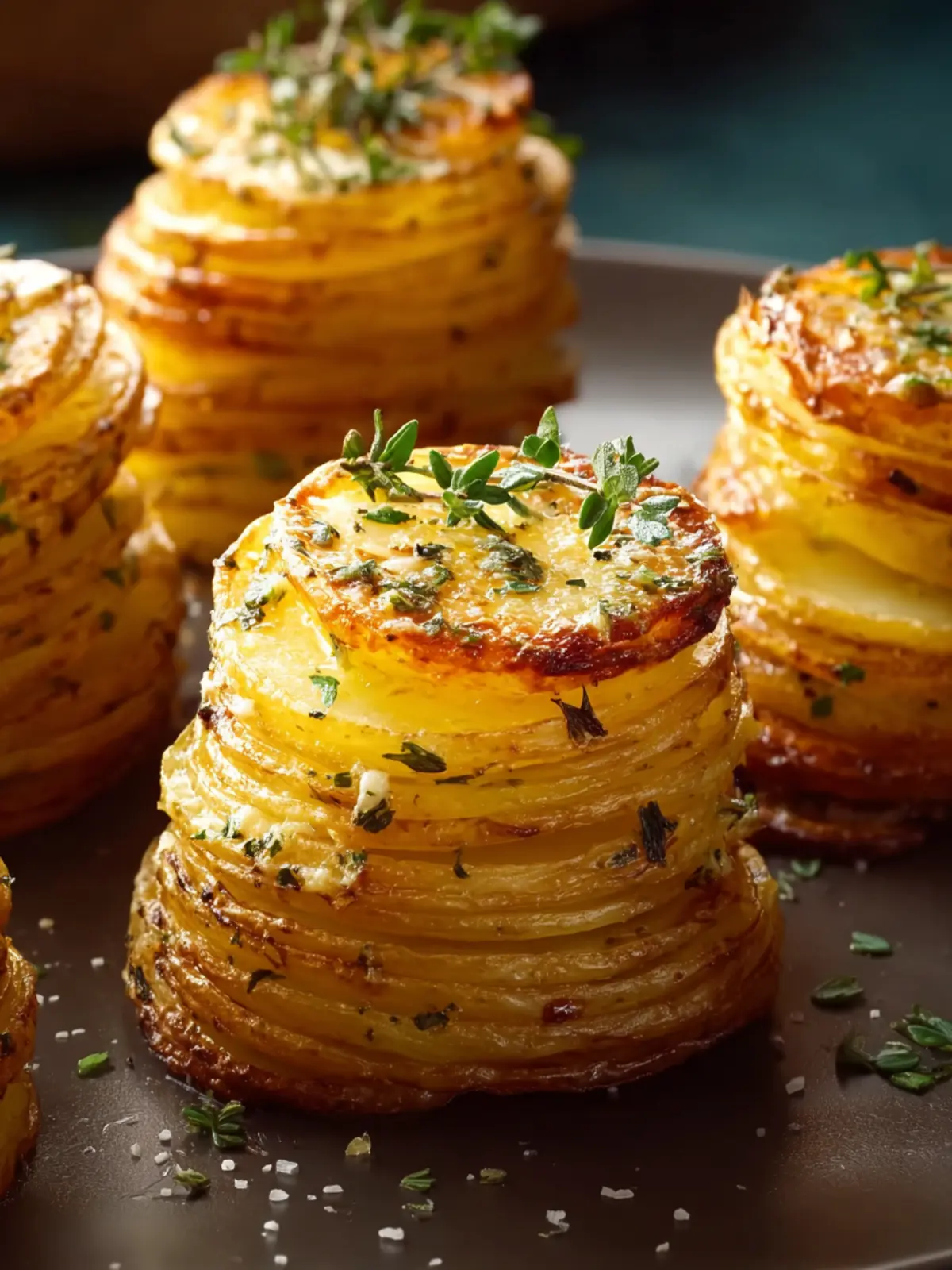 Potato Stacks with Garlic Herb Butter First Image