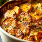 Garlic Scalloped Sweet Potatoes First Image