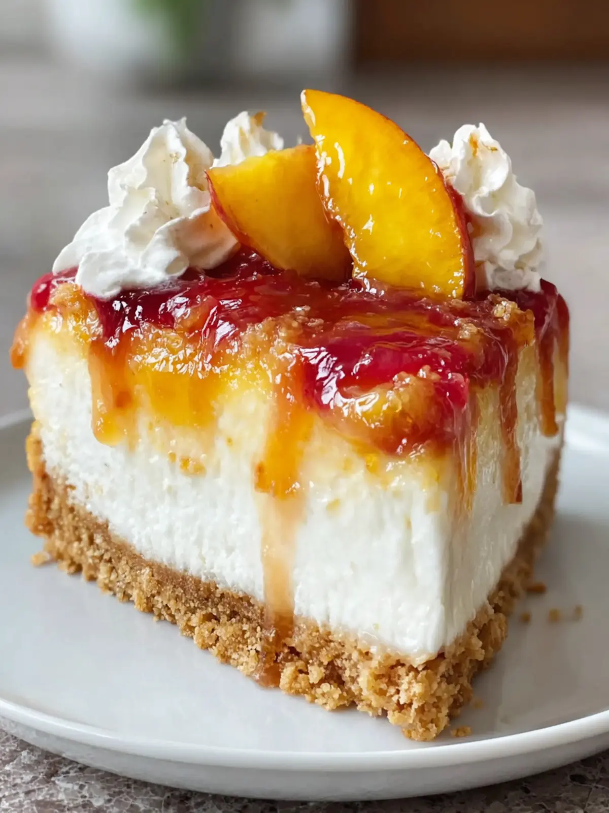 Peach Cobbler Cheesecake Fusion Recipe First Image