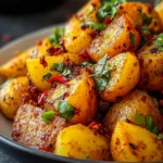 Crispy Spicy Indian Potatoes: A Flavor-Packed Vegan Treat First Image
