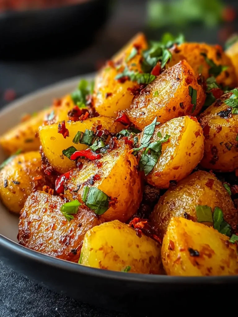 Crispy Spicy Indian Potatoes: A Flavor-Packed Vegan Treat First Image