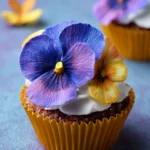 Easy Flower Cupcakes {Fondant Pansy} First Image