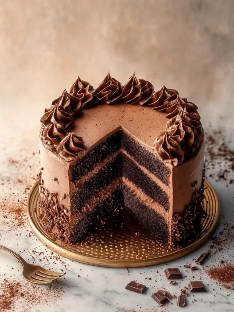 Moist Chocolate Cake with Buttercream Frosting First Image