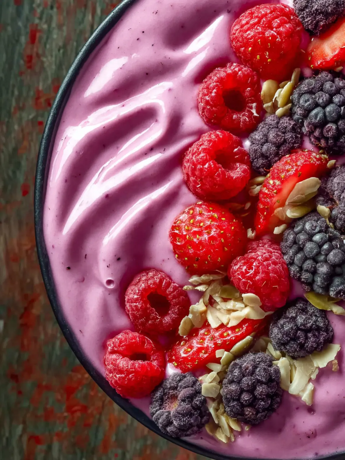 Triple Berry Yogurt Smoothie Bowl First Image