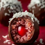 Chocolate Maraschino Cherry Coconut Truffles First Image