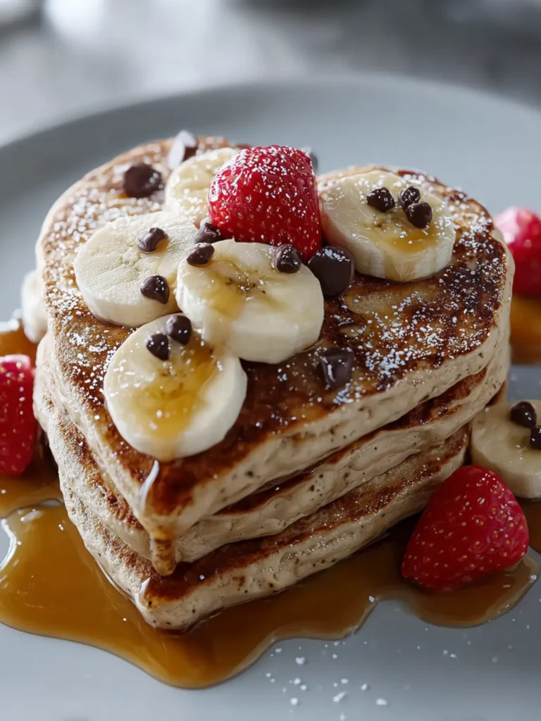 Valentine’s Day Heart-shaped Whole Wheat Banana Pancakes Recipe First Image