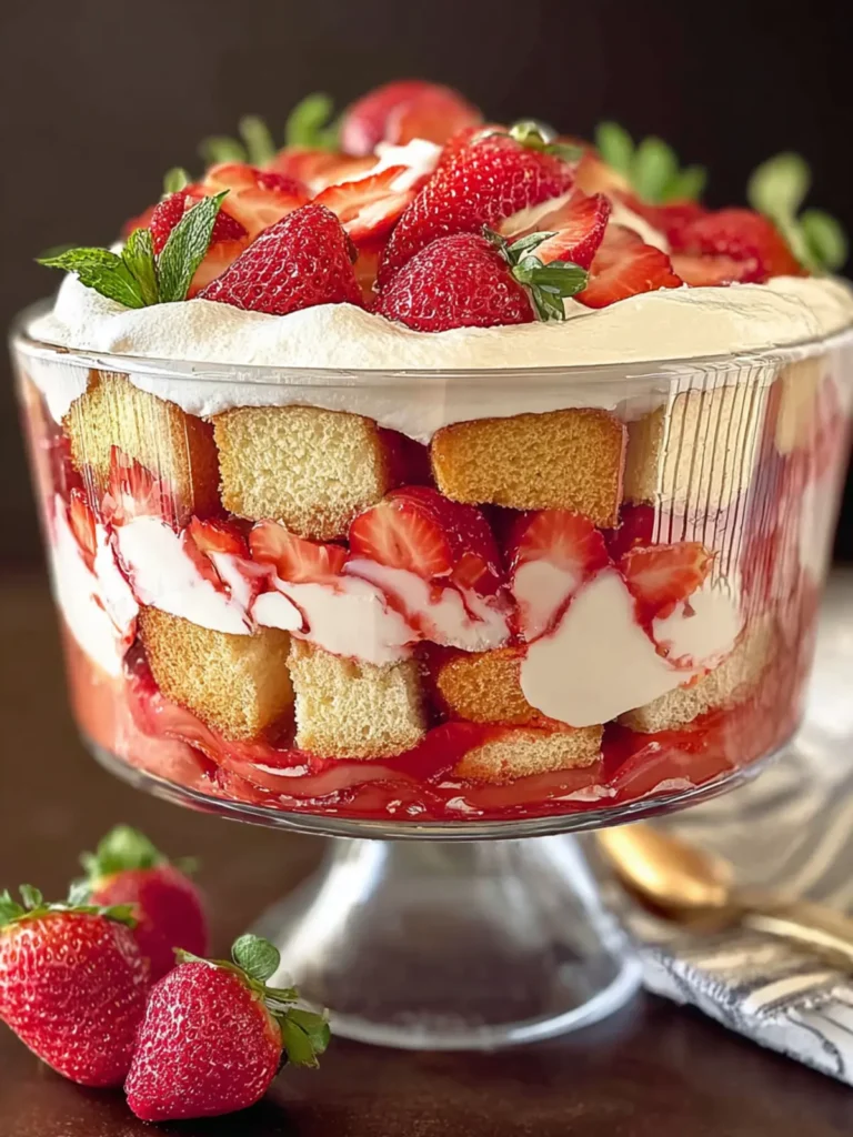 Irresistible Easy Strawberry Trifle with Pound Cake Recipe First Image