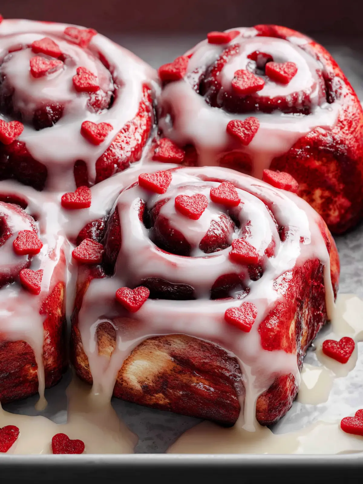Red Velvet Cinnamon Rolls First Image