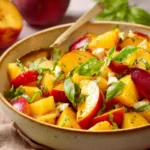 Peach Salad Recipe with Basil First Image