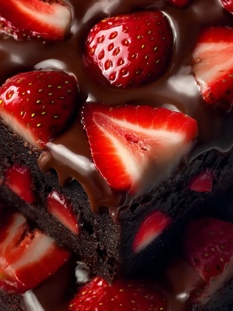 Chocolate Covered Strawberry Brownies First Image