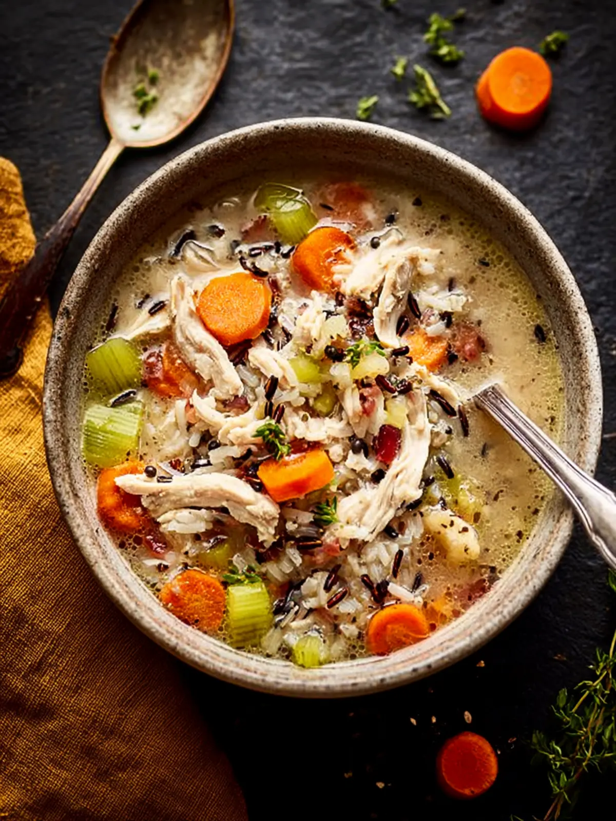 Crock Pot Chicken and Wild Rice Soup First Image
