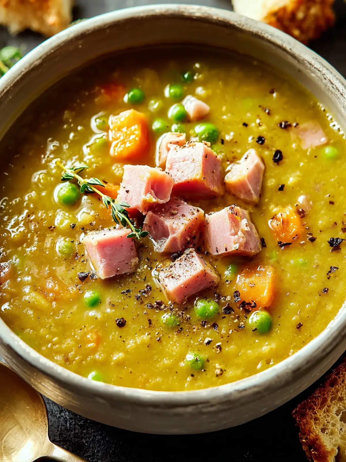 Comforting Split Pea Soup with Ham Recipe You’ll Love First Image