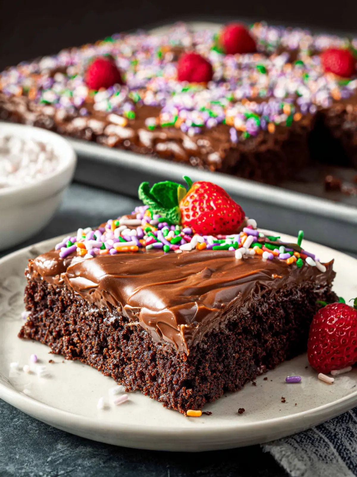 Easy Chocolate Buttermilk Sheet Cake Recipe First Image