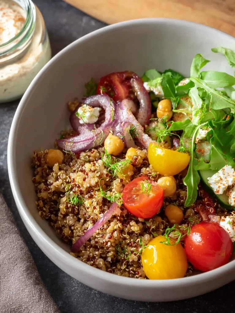 Mediterranean Bowl with Quinoa, Easy Meal Prep Recipe First Image