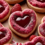 Raspberry Heart Thumbprint Cookies First Image