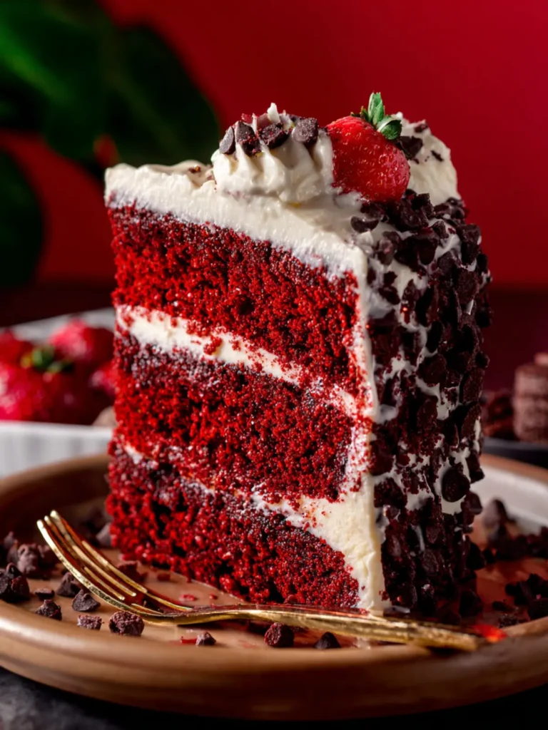 Red Velvet Chocolate Chip Cake First Image