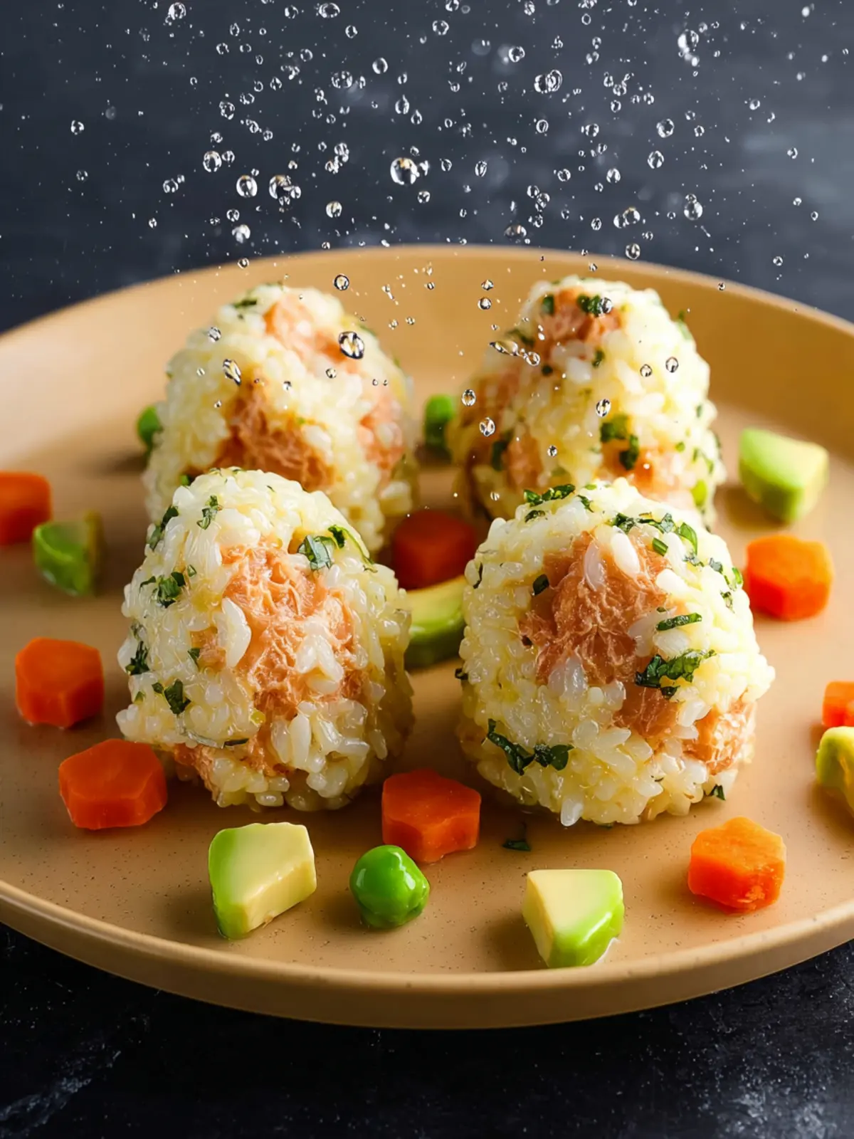 Salmon Rice Balls (with Veggies) First Image