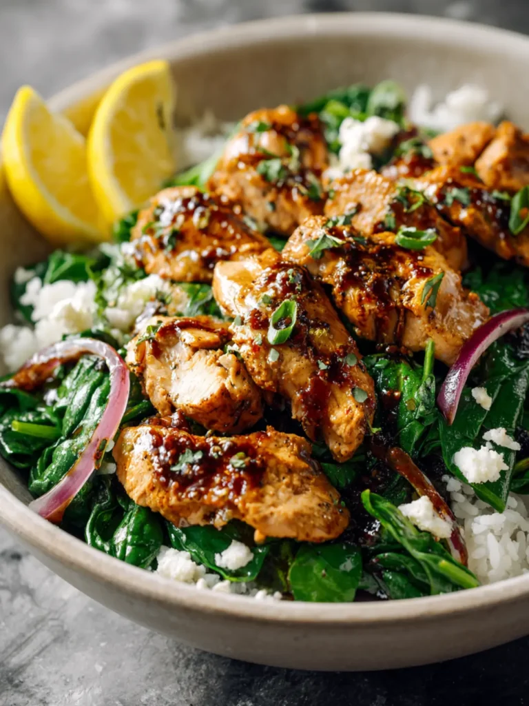 Chicken Spinach Meal Prep Bowls First Image