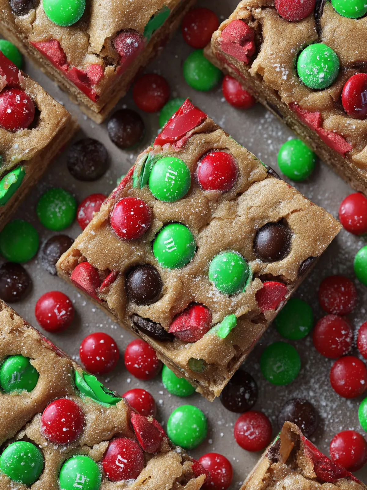 Christmas M&M Cookie Bars First Image