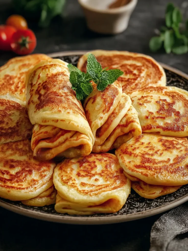 Flaky Meloui Rolled Moroccan Pancakes for a Cozy Breakfast First Image