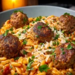 Garlic Meatball Orzo First Image