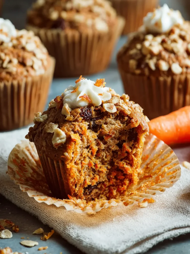 Healthy Carrot Cake Muffins First Image