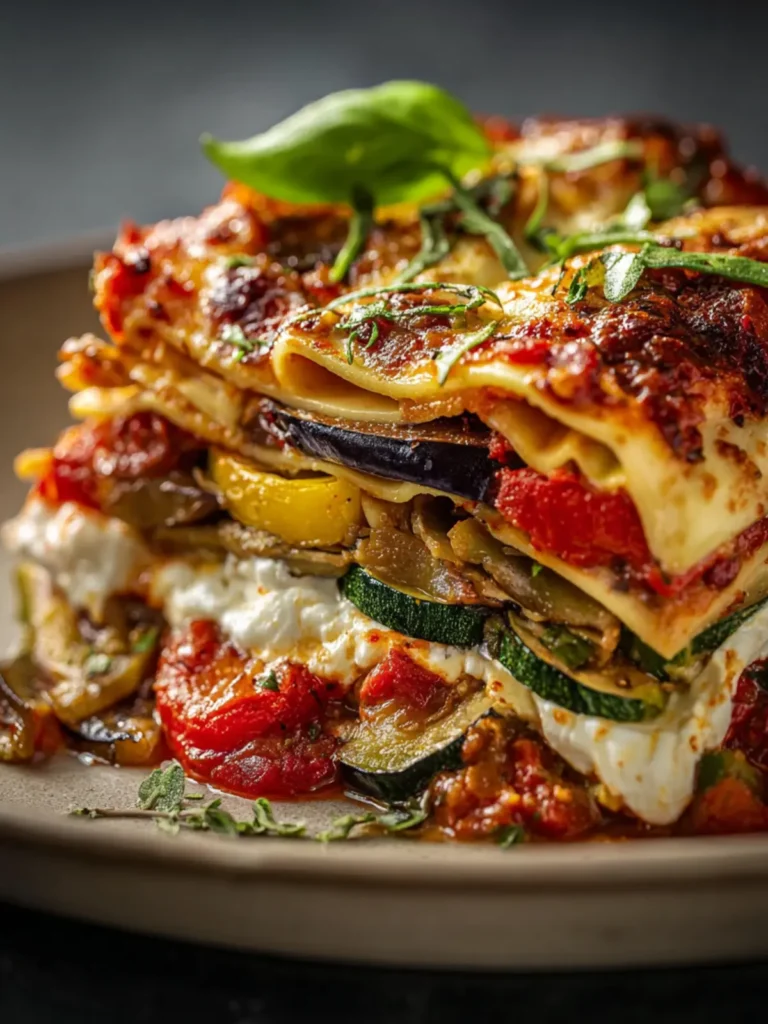 Layered Mediterranean Veggie Lasagna with Creamy Ricotta 😋 First Image