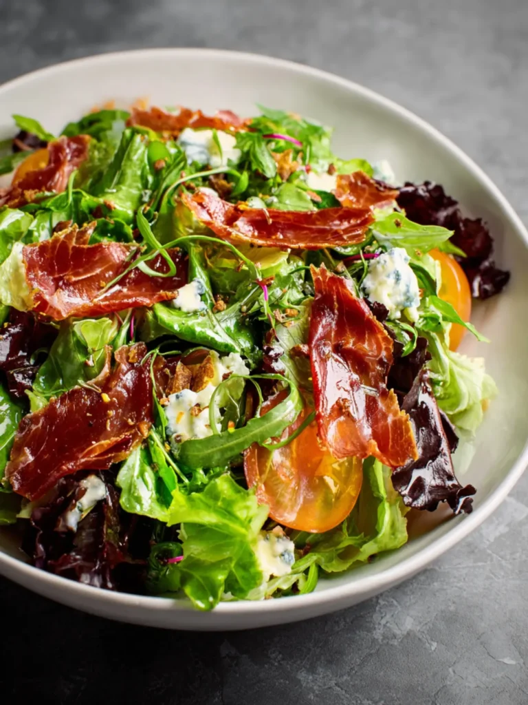 Mixed Greens Salad with Crispy Prosciutto First Image