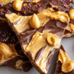 Peanut Butter Chocolate Bark {4 Ingredients} First Image