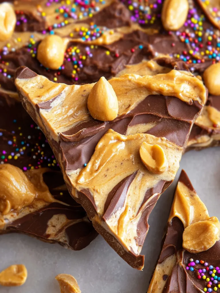 Peanut Butter Chocolate Bark {4 Ingredients} First Image