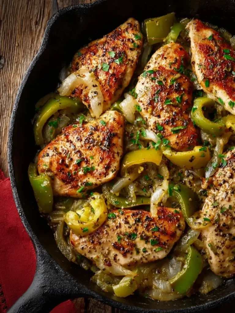 Pepperoncini Chicken Skillet First Image