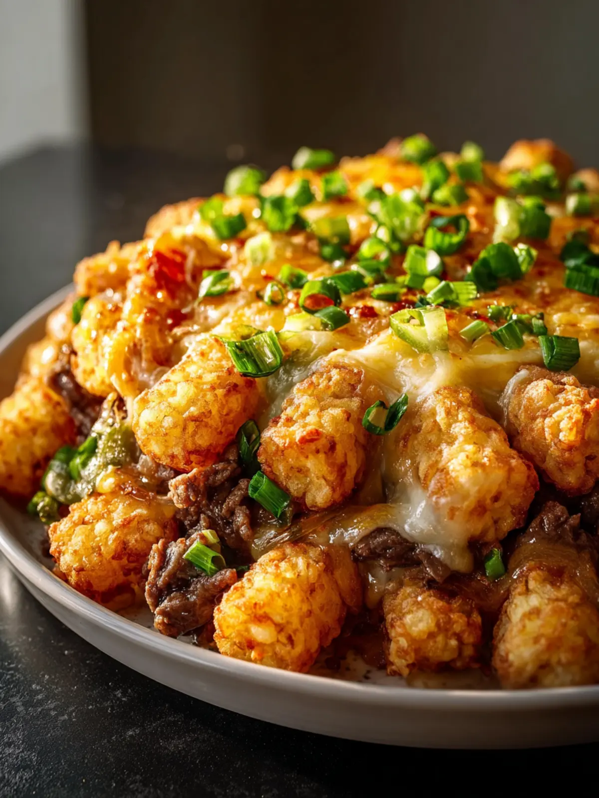 Philly Cheesesteak Tater Tot Bake First Image