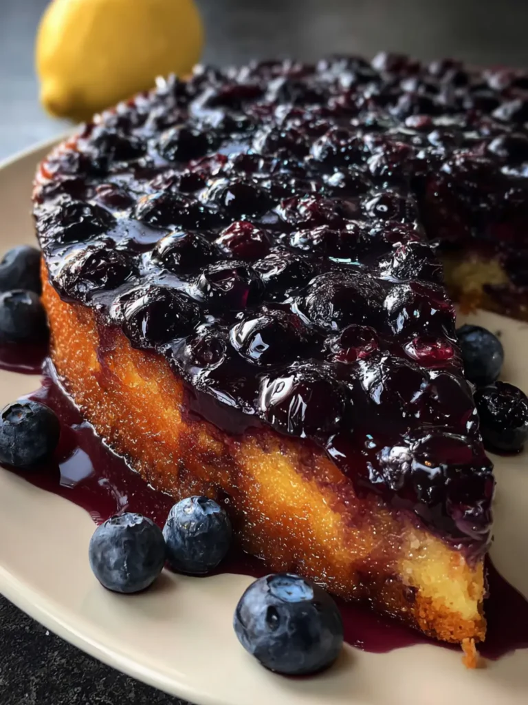 blueberry lemon upside down cake First Image