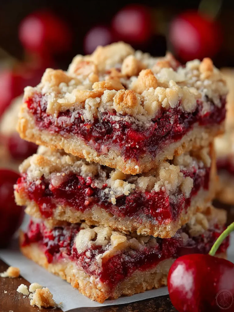 cherry almond crumb bars First Image