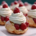 raspberry chantilly cream puffs First Image
