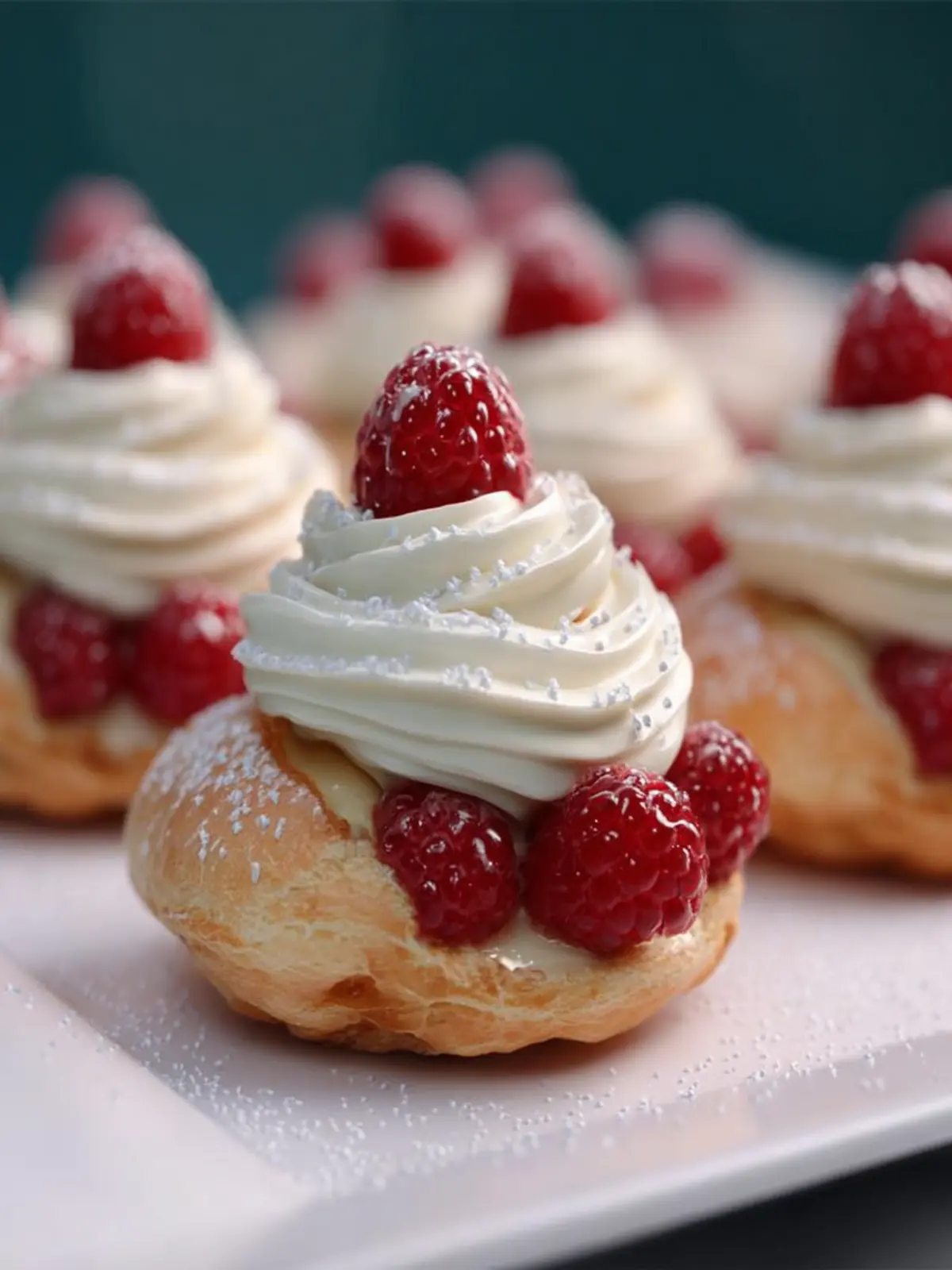 Raspberry Chantilly Cream Puffs: Irresistibly Light & Fluffy