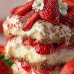 strawberry tiramisu no bake First Image