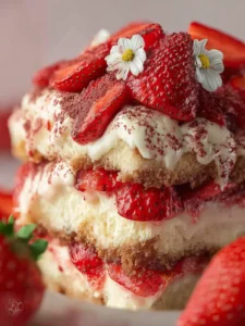 strawberry tiramisu no bake First Image